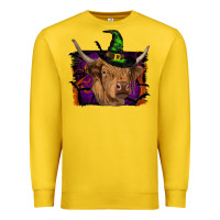 Lemon highland cow halloween Premium Sweatshirt - RanaPortraitStore
