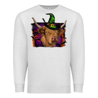 Oatmeal Heather highland cow halloween Premium Sweatshirt - RanaPortraitStore