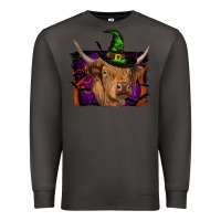Smoke highland cow halloween Premium Sweatshirt - RanaPortraitStore