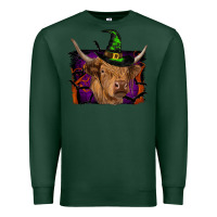 Sports Green highland cow halloween Premium Sweatshirt - RanaPortraitStore