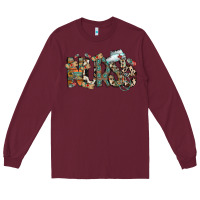 Burgundy nurse western Long Sleeve Tee - RacoonDesign