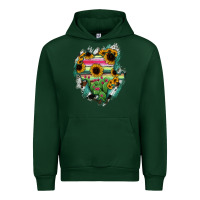 Forest Green Durango State Of Mexico Map Urban Hoodie - RanaPortraitStore