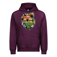 Mauve Wine Durango State Of Mexico Map Urban Hoodie - RanaPortraitStore
