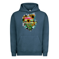 Pigment Midnight Navy Durango State Of Mexico Map Urban Hoodie - RanaPortraitStore
