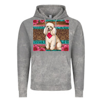 Cloud Rock standart poodle floral Vintage Hoodie - Artiststas