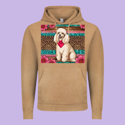 Standart Poodle Floral Vintage Hoodie Designed By Artiststas