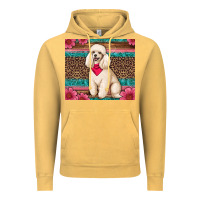 Vintage Mustard standart poodle floral Vintage Hoodie - Artiststas