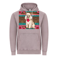 Vintage Zinc standart poodle floral Vintage Hoodie - Artiststas