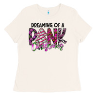 Bone Dreaming Of A Pink Christmas Ladies Tee - CowhideDigitalArt