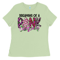 Matcha Dreaming Of A Pink Christmas Ladies Tee - CowhideDigitalArt