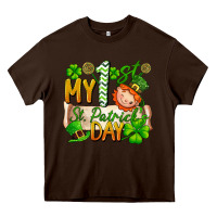 Chocolate Brown my 1st st patricks day Heavy Core Tee - FaDigitalArtStudio
