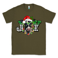 Army Green Christmas joy black and white cow Classic Tee - BarkalooDesign