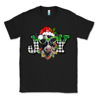Black Christmas joy black and white cow Classic Tee - BarkalooDesign
