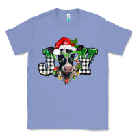 Colony Blue Christmas joy black and white cow Classic Tee - BarkalooDesign