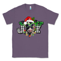 Lavender Christmas joy black and white cow Classic Tee - BarkalooDesign