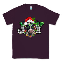 Plum Christmas joy black and white cow Classic Tee - BarkalooDesign