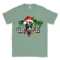 Sage Christmas joy black and white cow Classic Tee - BarkalooDesign