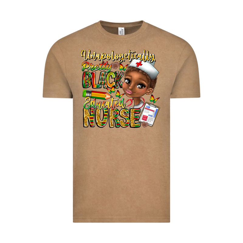 Unapologetically Pretty Black Educated Nurse Vintage Tee by CowhideDigitalArt | Teevron