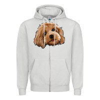 Dove Grey Cockapoo Zipper Hoodie - Jasminsmagicworld