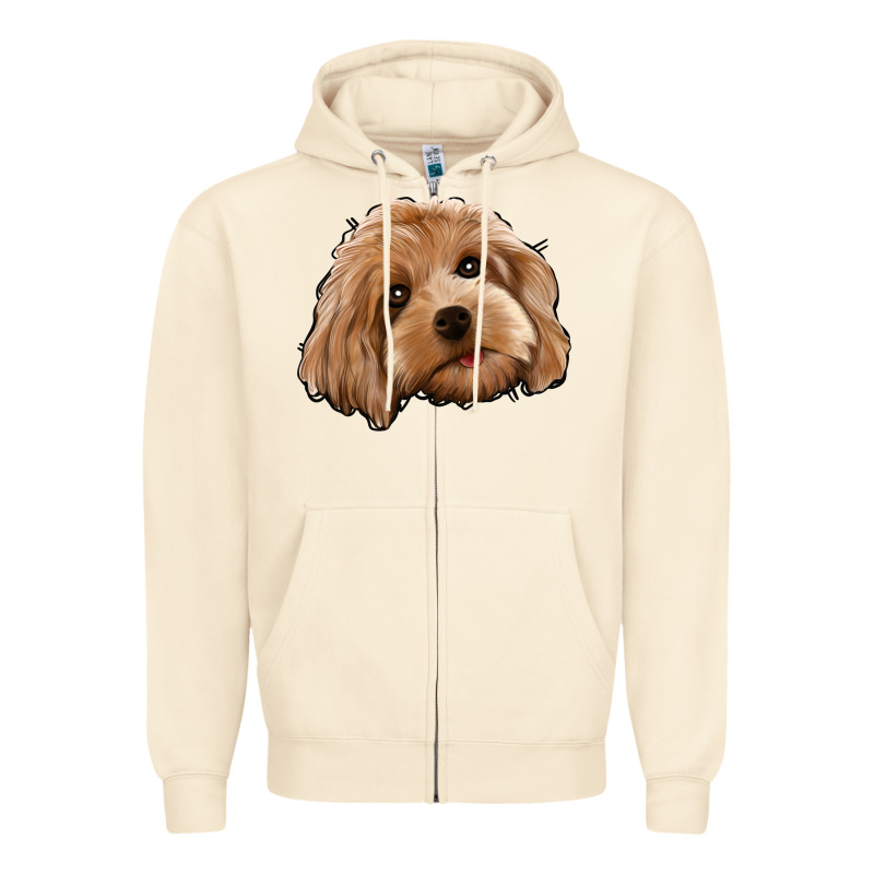 Cockapoo Zipper Hoodie by Jasminsmagicworld | Teevron