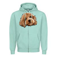 Seafoam Cockapoo Zipper Hoodie - Jasminsmagicworld