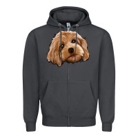 Smoke Cockapoo Zipper Hoodie - Jasminsmagicworld