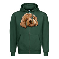 Sports Green Cockapoo Zipper Hoodie - Jasminsmagicworld