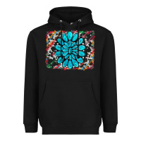 Black cowhide and serape gemstone background Heavyweight Hoodie - RanaPortraitStore
