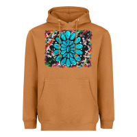 Meerkat cowhide and serape gemstone background Heavyweight Hoodie - RanaPortraitStore