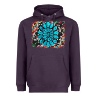 Plum cowhide and serape gemstone background Heavyweight Hoodie - RanaPortraitStore