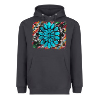 Smoke cowhide and serape gemstone background Heavyweight Hoodie - RanaPortraitStore