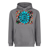 Storm cowhide and serape gemstone background Heavyweight Hoodie - RanaPortraitStore