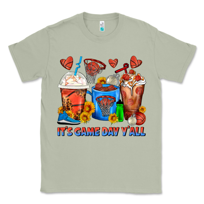 It's Game Day Y'all Basketball Coffee Cups Classic Tee by FaDigitalArtStudio | Teevron