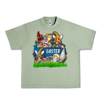 Oil Green easter Urban Heavy Tee - CowhideDigitalArt