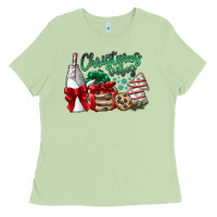 Matcha Christmas Vibes Ladies Tee - CowhideDigitalArt