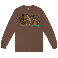 Chestnut peace love anchors Long Sleeve Tee - RacoonDesign