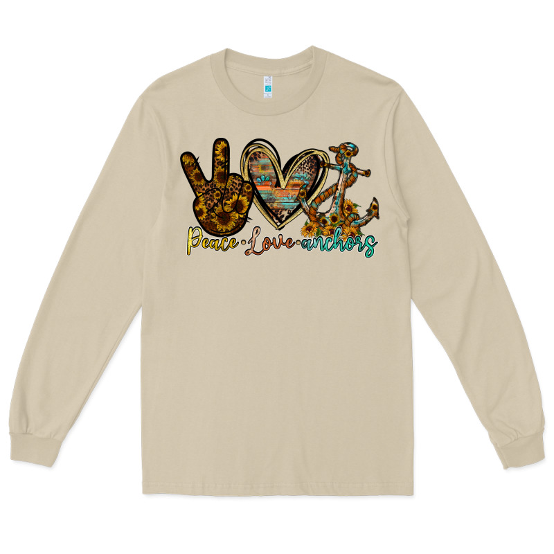 Peace Love Anchors Long Sleeve Tee by RacoonDesign | Teevron