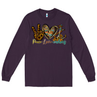 Plum peace love anchors Long Sleeve Tee - RacoonDesign