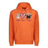Carrot Peace Love Pugs Premium Hoodie - Jasminsmagicworld