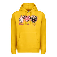 Lemon Peace Love Pugs Premium Hoodie - Jasminsmagicworld
