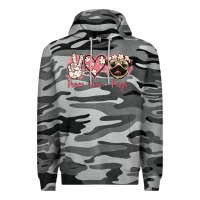 Slate Camo Peace Love Pugs Premium Hoodie - Jasminsmagicworld