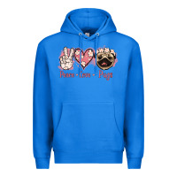 True Royal Peace Love Pugs Premium Hoodie - Jasminsmagicworld