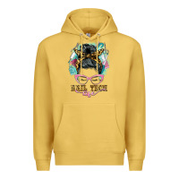 Antique Gold nail tech life messy bun Premium Hoodie - BarkalooDesign