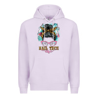 Lilac nail tech life messy bun Premium Hoodie - BarkalooDesign