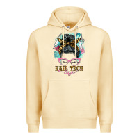 Pina Colada nail tech life messy bun Premium Hoodie - BarkalooDesign