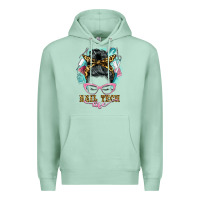 Seafoam nail tech life messy bun Premium Hoodie - BarkalooDesign