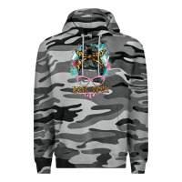 Slate Camo nail tech life messy bun Premium Hoodie - BarkalooDesign