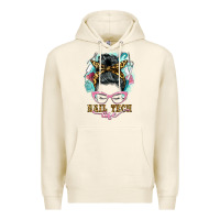 Tofu nail tech life messy bun Premium Hoodie - BarkalooDesign