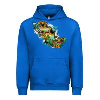Cobalt Mexico Map Urban Hoodie - RanaPortraitStore
