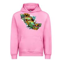 Fuchsia Pink Mexico Map Urban Hoodie - RanaPortraitStore